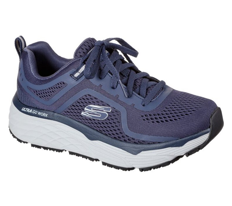 Skechers Dam Marinblå/Grå Snörskor - Work: Max Cushioning Elite Sr - Banham - Sverige (OCPJY-4859)